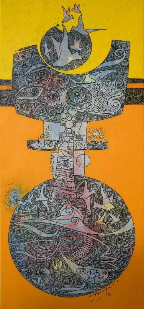 ENGİN KORKMAZ — “İsimsiz”, 2014 "İsimsiz" eseri ENGİN KORKMAZ tarafından 2014 yılında 67x29 cm ölçülerinde Tuval üzeri akrilik boya tekniği ile yapılmıştır.