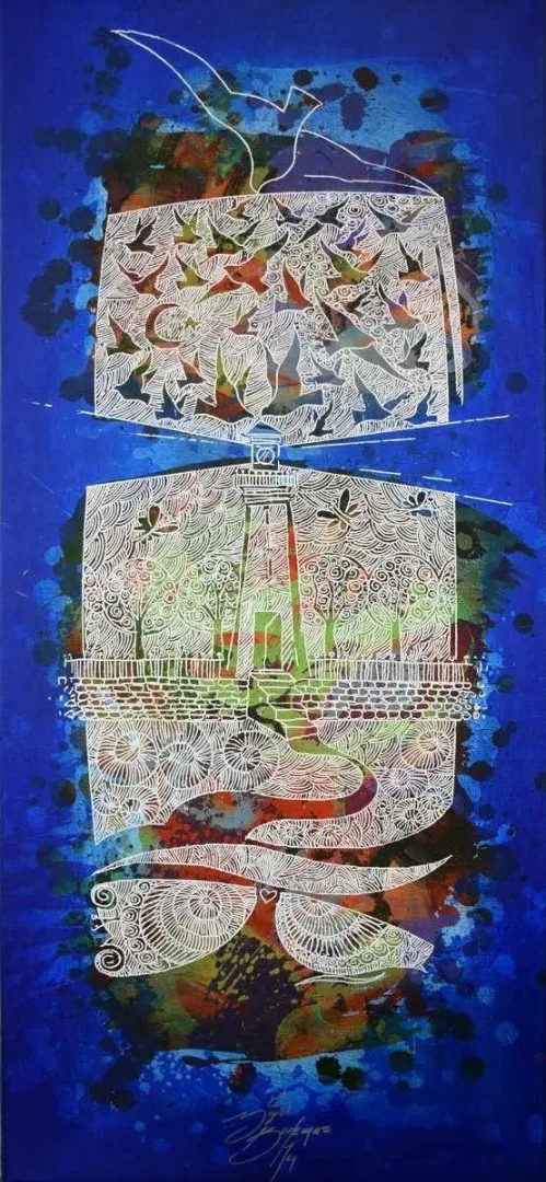 ENGİN KORKMAZ — “İsimsiz”, 2014 "İsimsiz" eseri ENGİN KORKMAZ tarafından 2014 yılında 67x29 cm ölçülerinde Tuval üzeri akrilik boya tekniği ile yapılmıştır.