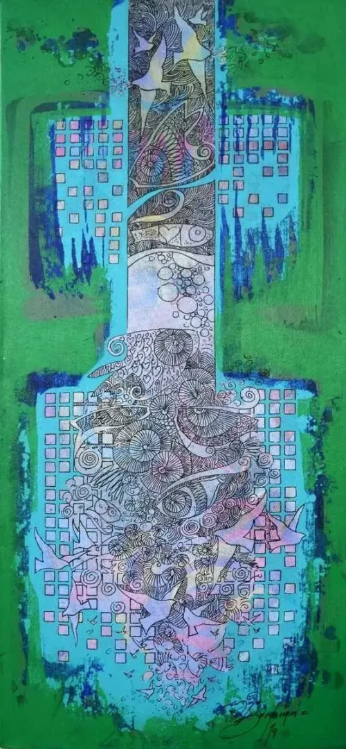 ENGİN KORKMAZ — “İsimsiz”, 2014 "İsimsiz" eseri ENGİN KORKMAZ tarafından 2014 yılında 67x29 cm ölçülerinde Tuval üzeri akrilik boya tekniği ile yapılmıştır.