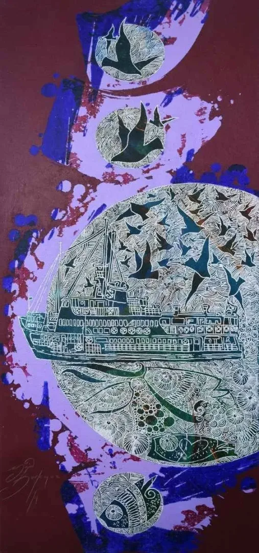 ENGİN KORKMAZ — “İsimsiz”, 2014 "İsimsiz" eseri ENGİN KORKMAZ tarafından 2014 yılında 67x29 cm ölçülerinde Tuval üzeri akrilik boya tekniği ile yapılmıştır.