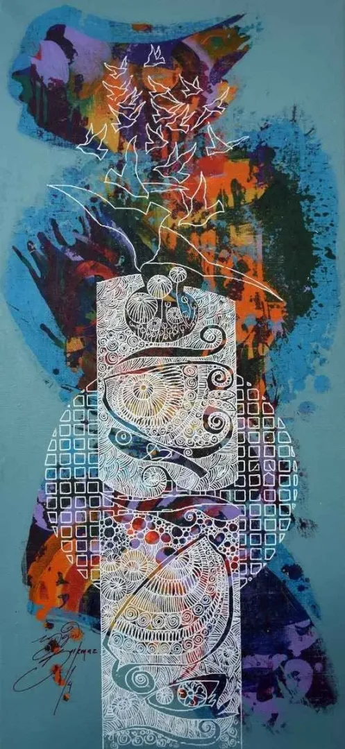 ENGİN KORKMAZ — “İsimsiz”, 2014 "İsimsiz" eseri ENGİN KORKMAZ tarafından 2014 yılında 67x29 cm ölçülerinde Tuval üzeri akrilik boya tekniği ile yapılmıştır.