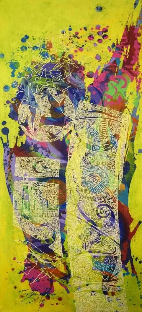 ENGİN KORKMAZ — “İsimsiz”, 2014 "İsimsiz" eseri ENGİN KORKMAZ tarafından 2014 yılında 67x29 cm ölçülerinde Tuval üzeri akrilik boya tekniği ile yapılmıştır.