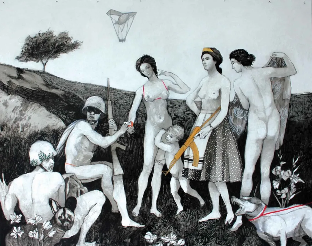 yakınlaştır "Parisin yargısı-III" eseri ERCAN AYÇİÇEK tarafından 2015 yılında 80x100 cm ölçülerinde Tuval üzeri akrilik boya tekniği ile yapılmıştır.