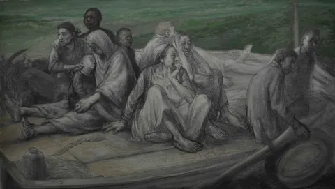 AHMET UMUR DENİZ — “isimsiz”, 2008 "isimsiz" eseri AHMET UMUR DENİZ tarafından 2008 yılında 123x218 cm ölçülerinde Tuval üzeri karışık teknik tekniği ile yapılmıştır.