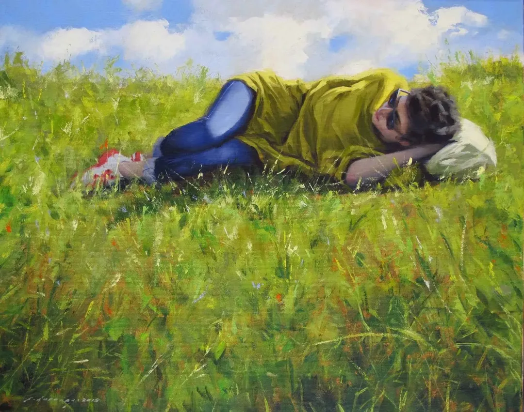 "Yaylada Dinlenme" eseri FATİH KARAKAŞ tarafından 2015 yılında 40x50 cm ölçülerinde Tuval üzeri yağlı boya tekniği ile yapılmıştır.