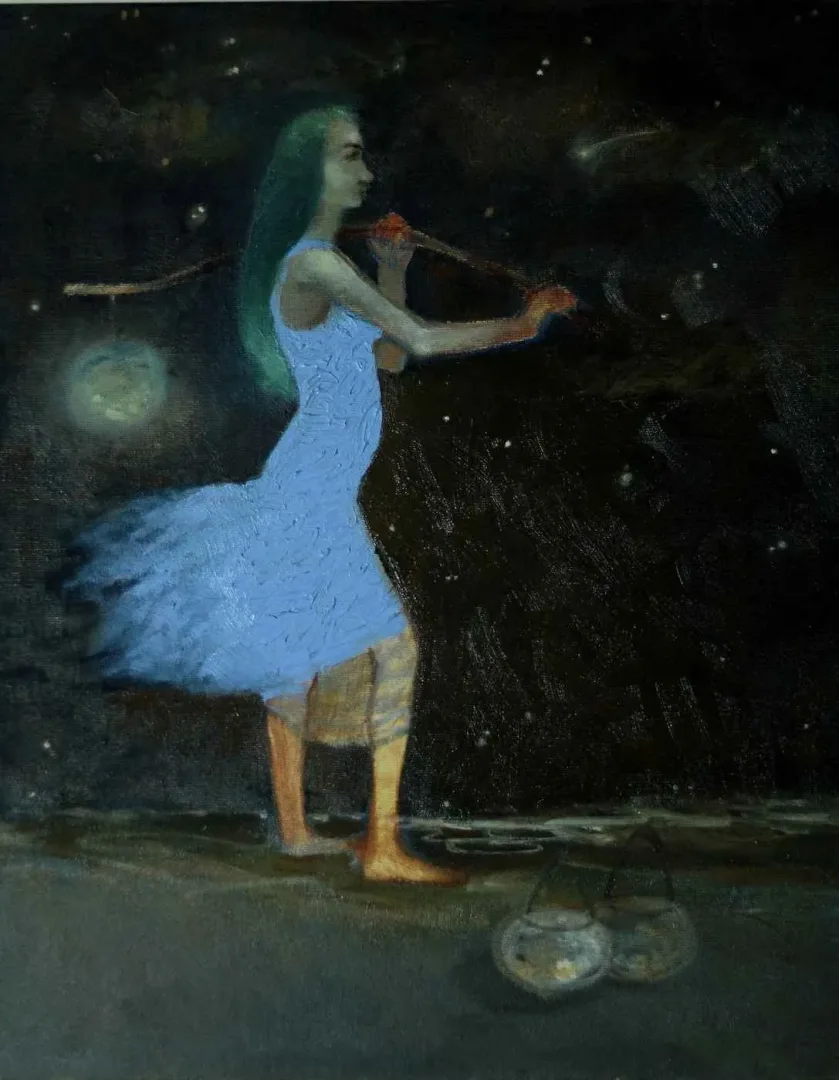 "İsimsiz-II" eseri CANSU KAHRAMAN tarafından 2015 yılında 50x40 cm ölçülerinde Tuval üzeri yağlı boya tekniği ile yapılmıştır.
