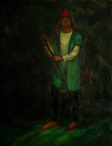 EZGİ EKİM CAN — “Gezgin”, 2015 "Gezgin" eseri EZGİ EKİM CAN tarafından 2015 yılında 50x40 cm ölçülerinde Tuval üzeri yağlı boya tekniği ile yapılmıştır.