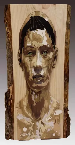 EMRE LÜLE — 2015 Bu eser EMRE LÜLE tarafından 2015 yılında 60x29 cm ölçülerinde Pleksi+Ahşap tekniği ile yapılmıştır.