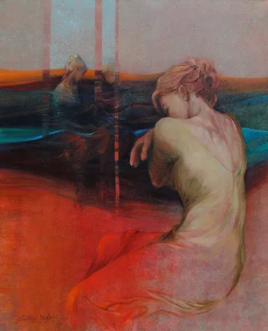 GÜLAY YÜKSEL — “Untitled” "İsimsiz" eseri GÜLAY YÜKSEL tarafından 120x100 cm ölçülerinde Tuval üzeri yağlı boya tekniği ile yapılmıştır.
