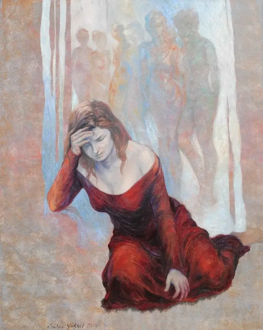 "İsimsiz" eseri GÜLAY YÜKSEL tarafından 100x80 cm ölçülerinde Tuval üzeri yağlı boya tekniği ile yapılmıştır.