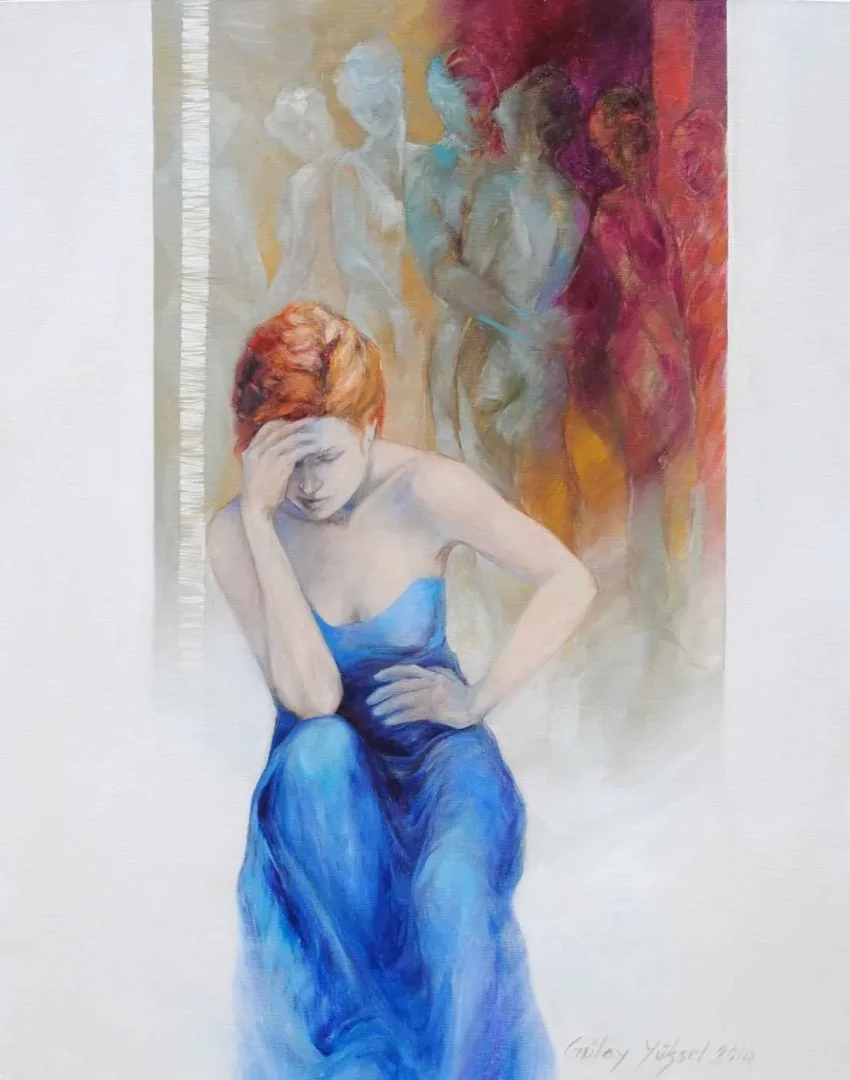 "İsimsiz" eseri GÜLAY YÜKSEL tarafından 100x80 cm ölçülerinde Tuval üzeri yağlı boya tekniği ile yapılmıştır.