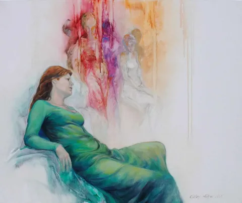 "İsimsiz" eseri GÜLAY YÜKSEL tarafından 100x120 cm ölçülerinde Tuval üzeri yağlı boya tekniği ile yapılmıştır.