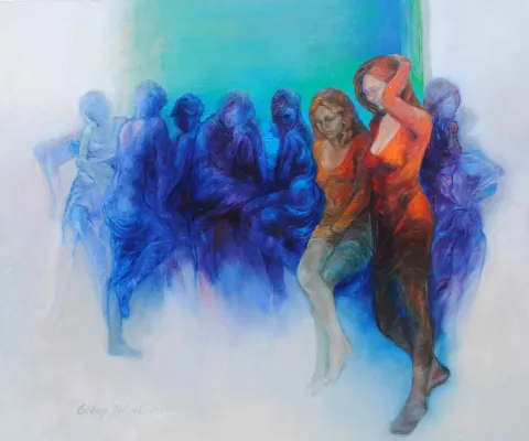 "İsimsiz" eseri GÜLAY YÜKSEL tarafından 100x120 cm ölçülerinde Tuval üzeri yağlı boya tekniği ile yapılmıştır.