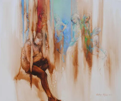 "İsimsiz" eseri GÜLAY YÜKSEL tarafından 100x120 cm ölçülerinde Tuval üzeri yağlı boya tekniği ile yapılmıştır.