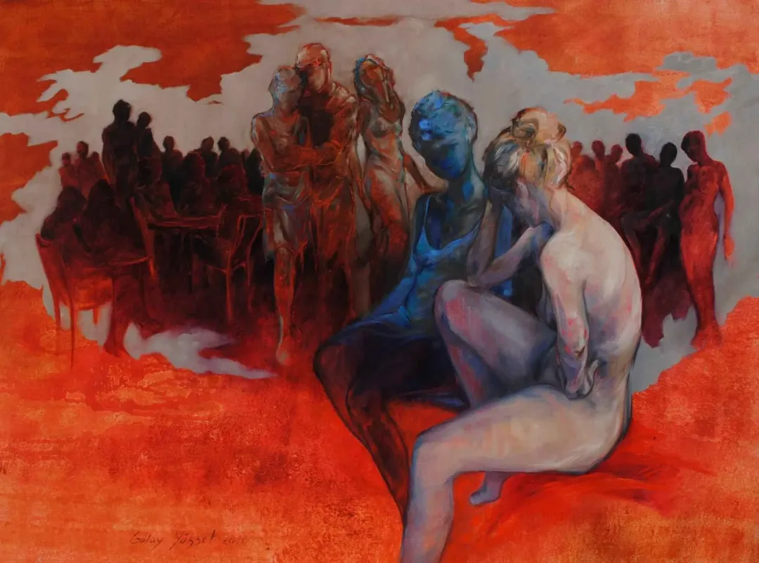 "İsimsiz" eseri GÜLAY YÜKSEL tarafından 120x160 cm ölçülerinde Tuval üzeri yağlı boya tekniği ile yapılmıştır.