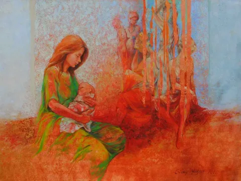 "İsimsiz" eseri GÜLAY YÜKSEL tarafından 120x160 cm ölçülerinde Tuval üzeri yağlı boya tekniği ile yapılmıştır.