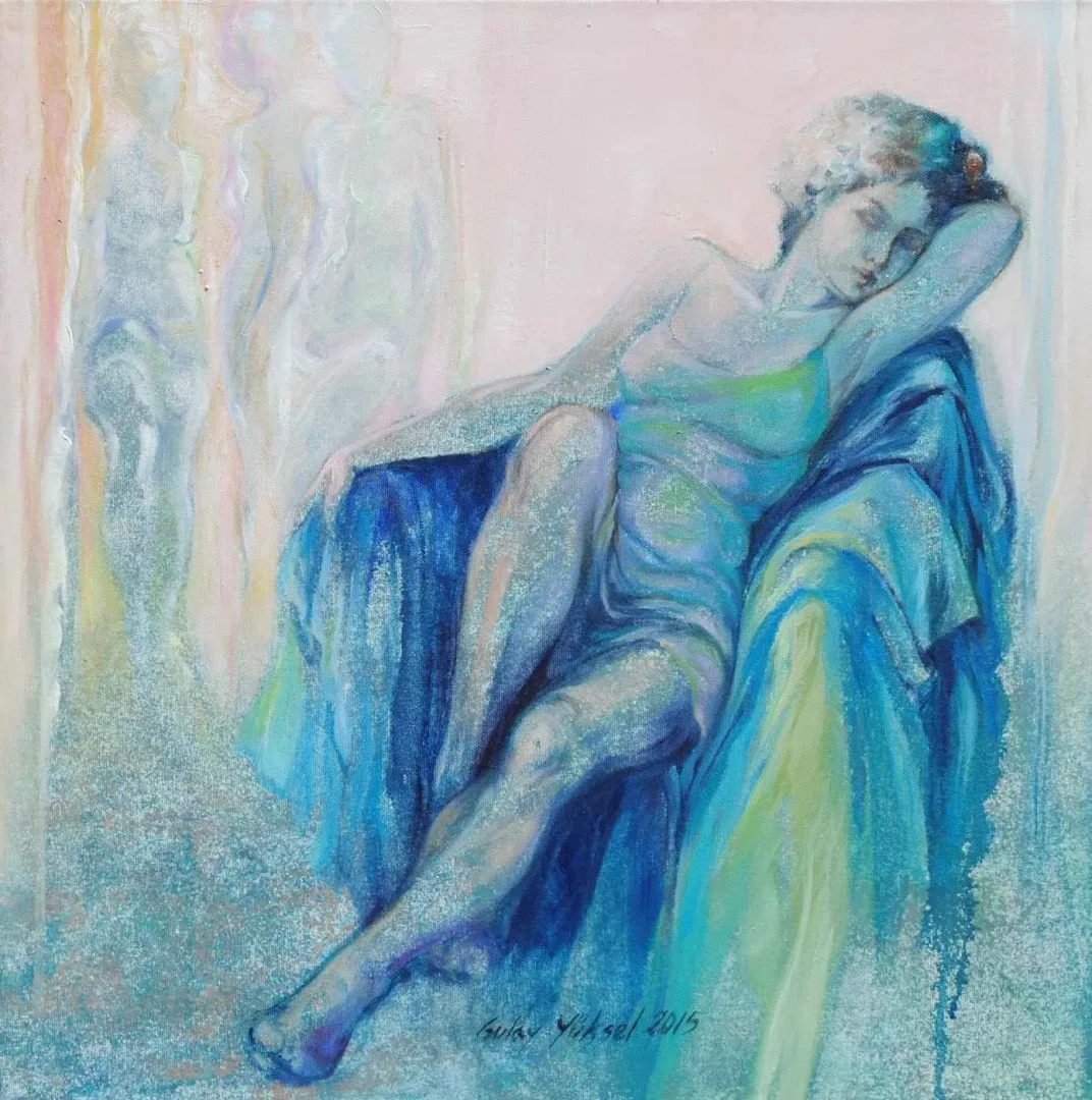 "İsimsiz" eseri GÜLAY YÜKSEL tarafından 50x50 cm ölçülerinde Tuval üzeri yağlı boya tekniği ile yapılmıştır.
