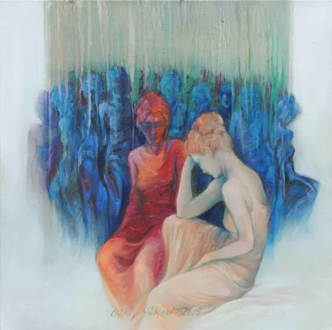 "İsimsiz" eseri GÜLAY YÜKSEL tarafından 50x50 cm ölçülerinde Tuval üzeri yağlı boya tekniği ile yapılmıştır.