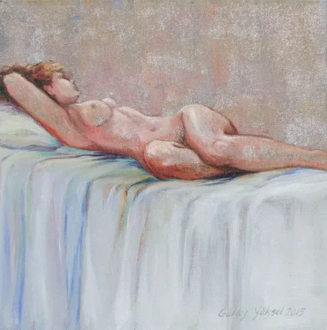 GÜLAY YÜKSEL — “İsimsiz” "İsimsiz" eseri GÜLAY YÜKSEL tarafından 40x40 cm ölçülerinde Tuval üzeri yağlı boya tekniği ile yapılmıştır.