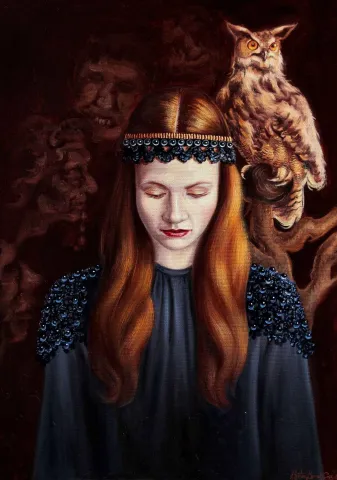HATİCE BERRAK ÇİÇE — “Rüya”, 2015 "Rüya" eseri HATİCE BERRAK ÇİÇE tarafından 2015 yılında 70x50 cm ölçülerinde Tuval üzeri yağlı boya tekniği ile yapılmıştır.