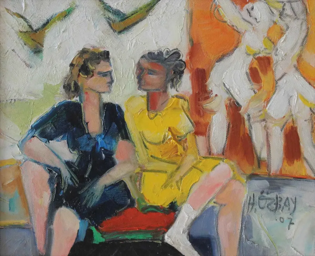 yakınlaştır "Anılar Üzerine" eseri HİLMİ ÖZBAY tarafından 2007 yılında 20x30 cm ölçülerinde Tuval üzeri yağlı boya tekniği ile yapılmıştır.