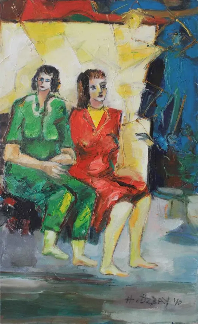HİLMİ ÖZBAY — “İsimsiz”, 2010 "İsimsiz" eseri HİLMİ ÖZBAY tarafından 2010 yılında 70x43 cm ölçülerinde Tuval üzeri yağlı boya tekniği ile yapılmıştır.