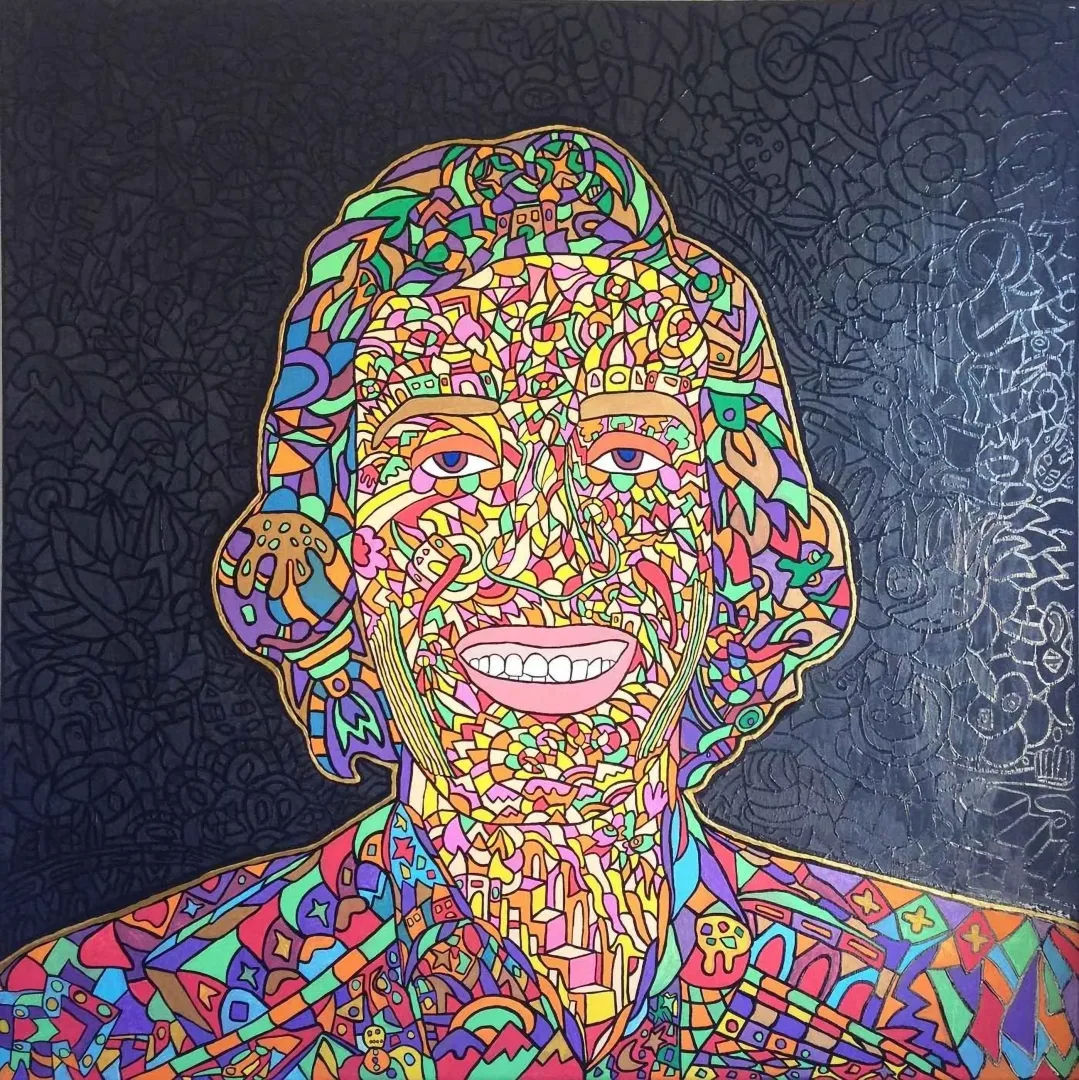 yakınlaştır "Kemal Sunal" eseri İREM ÇAMLICA tarafından 2015 yılında 100x100 cm ölçülerinde Tuval üzeri yağlı boya tekniği ile yapılmıştır.