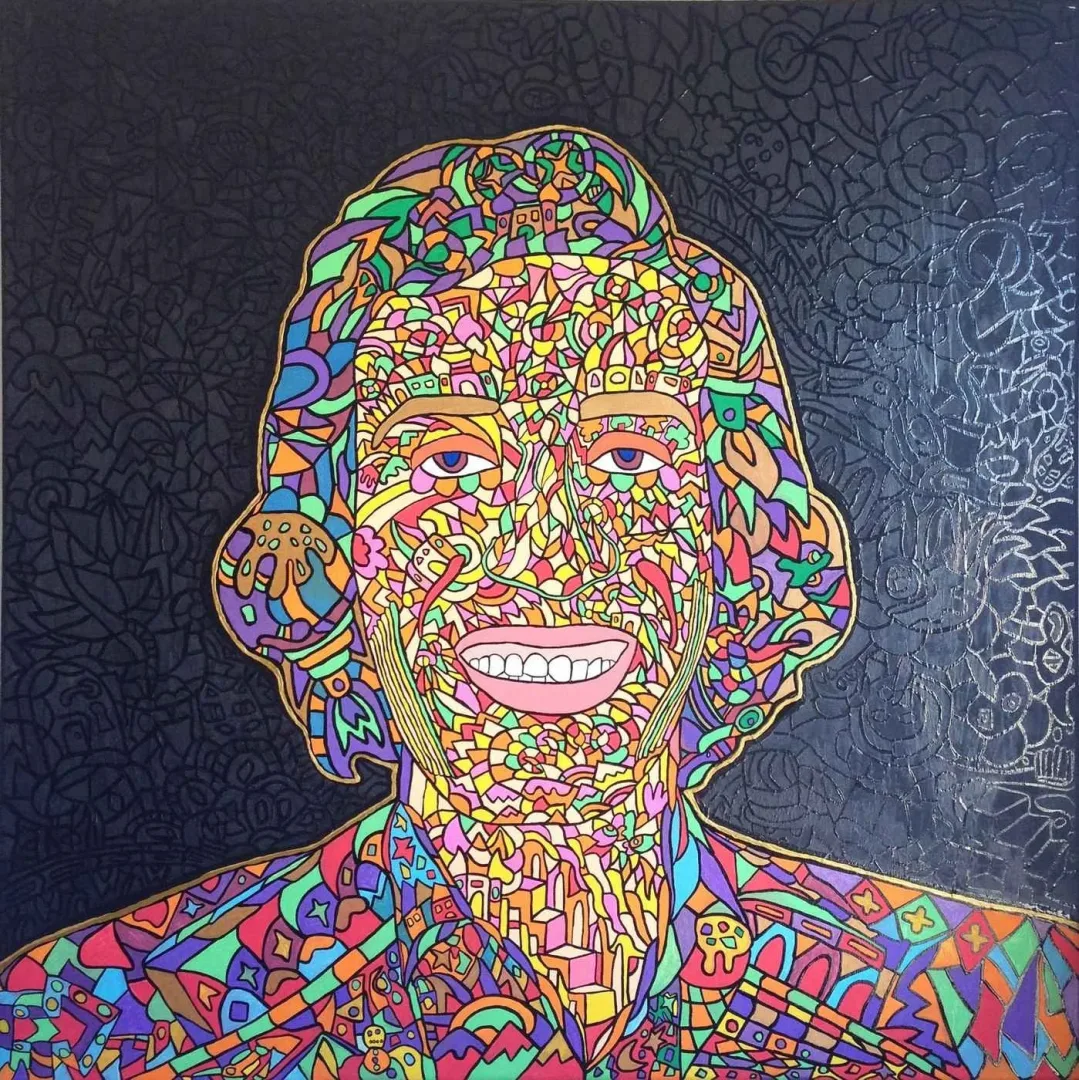 yakınlaştır "Kemal Sunal" eseri İREM ÇAMLICA tarafından 2015 yılında 100x100 cm ölçülerinde Tuval üzeri yağlı boya tekniği ile yapılmıştır.