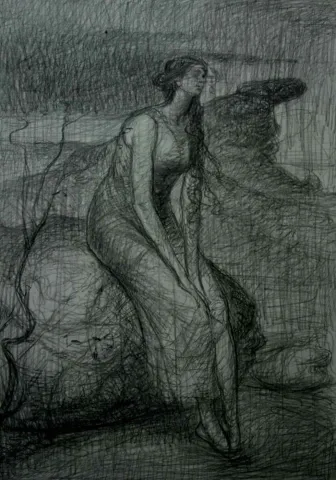 Bu eser SERTAP YEĞİN tarafından 2015 yılında 42x30 cm ölçülerinde Desen tekniği ile yapılmıştır.