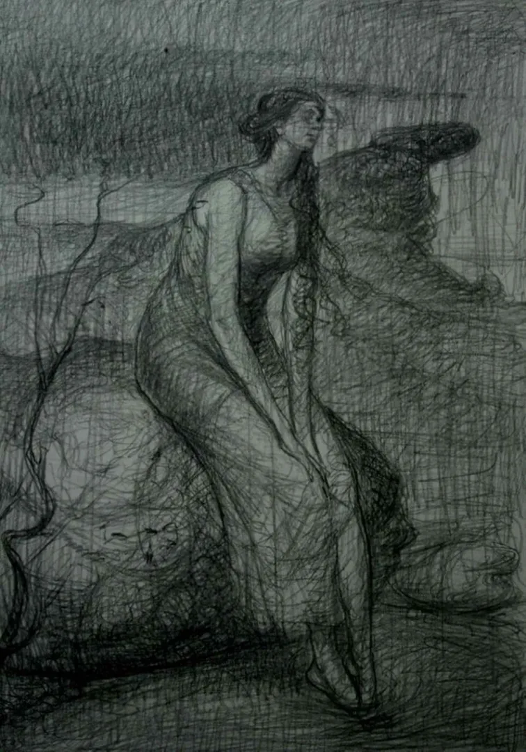 SERTAP YEĞİN — 2015 Bu eser SERTAP YEĞİN tarafından 2015 yılında 42x30 cm ölçülerinde Desen tekniği ile yapılmıştır.