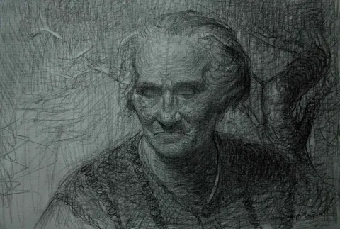 Bu eser SERTAP YEĞİN tarafından 2015 yılında 30x42 cm ölçülerinde Desen tekniği ile yapılmıştır.
