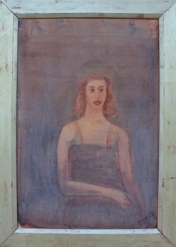 "isimsiz" eseri KOMET tarafından 2002 yılında 92x62 cm ölçülerinde Kağıt üzeri yağlı boya tekniği ile yapılmıştır.