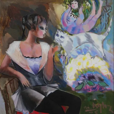 MUSTAFA AYAZ — “isimsiz”, 2003 "isimsiz" eseri MUSTAFA AYAZ tarafından 2003 yılında 60x60 cm ölçülerinde Tuval üzeri yağlı boya tekniği ile yapılmıştır.