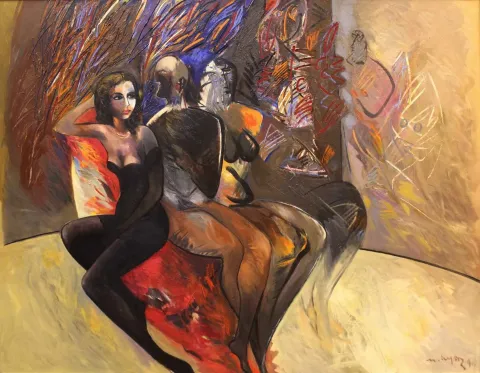 MUSTAFA AYAZ — “isimsiz”, 1994 "isimsiz" eseri MUSTAFA AYAZ tarafından 1994 yılında 140x180 cm ölçülerinde Tuval üzeri yağlı boya tekniği ile yapılmıştır.