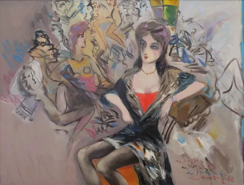 MUSTAFA AYAZ — “isimsiz”, 1988 "isimsiz" eseri MUSTAFA AYAZ tarafından 1988 yılında 70x90 cm ölçülerinde Tuval üzeri yağlı boya tekniği ile yapılmıştır.