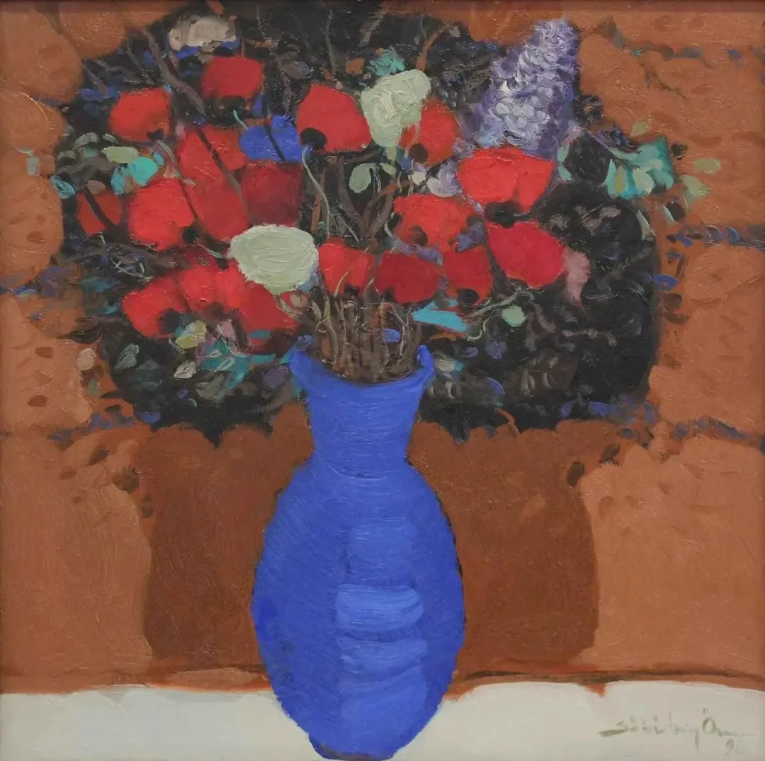 "isimsiz" eseri SÖBÜTAY ÖZER tarafından 1990 yılında 50x50 cm ölçülerinde Tuval üzeri yağlı boya tekniği ile yapılmıştır.