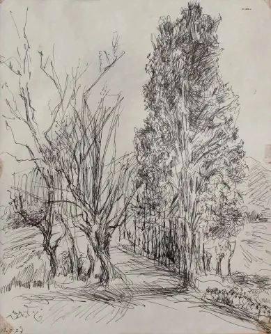ZEKİ FAİK İZER — “isimsiz” "isimsiz" eseri ZEKİ FAİK İZER tarafından 39x32 cm ölçülerinde Desen tekniği ile yapılmıştır.
