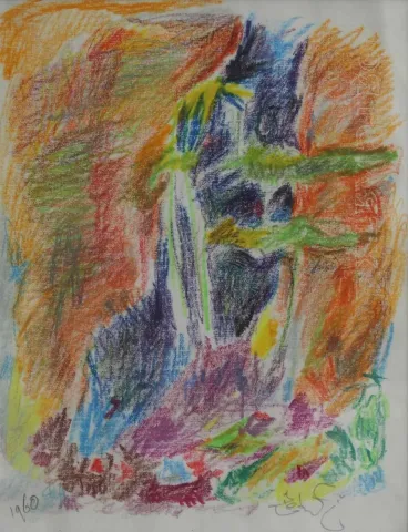 ZEKİ FAİK İZER — “isimsiz”, 1960 "isimsiz" eseri ZEKİ FAİK İZER tarafından 1960 yılında 28x22 cm ölçülerinde Pastel tekniği ile yapılmıştır.