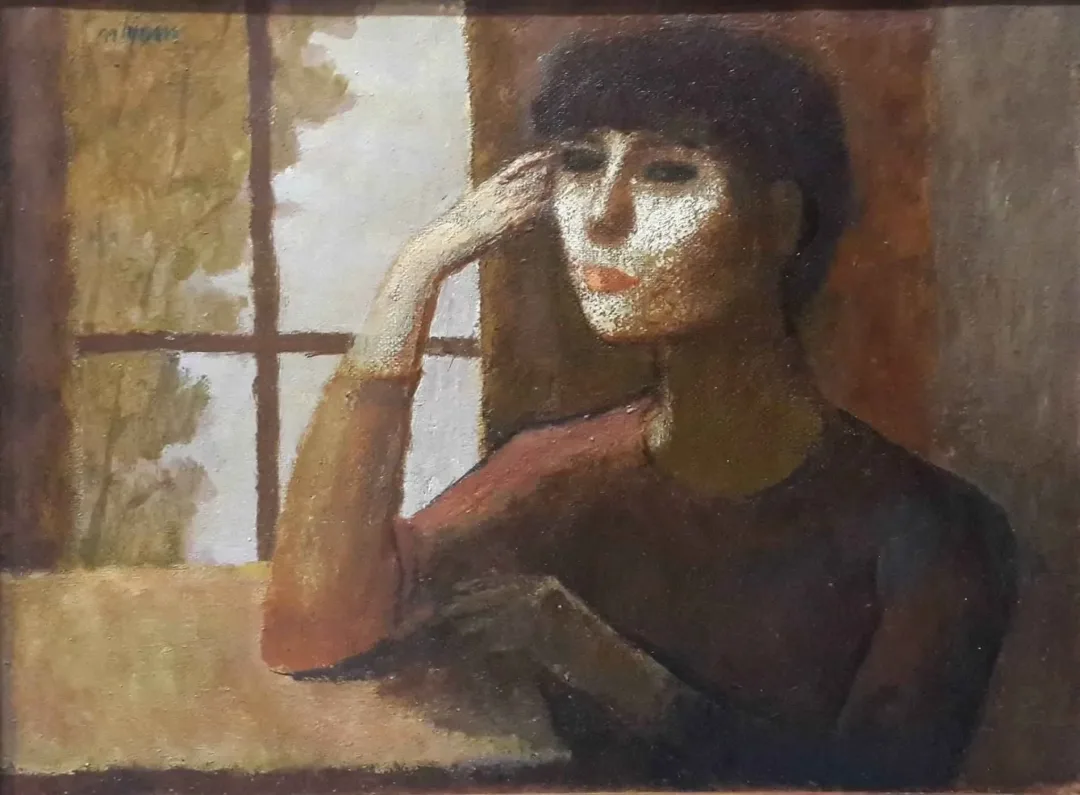 Nuri İyem — isimsiz, 1996, tuval üzerine yağlı boya, 38×45 cm