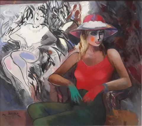 "isimsiz" eseri MUSTAFA AYAZ tarafından 2002 yılında 60x65 cm ölçülerinde Tuval üzeri yağlı boya tekniği ile yapılmıştır.