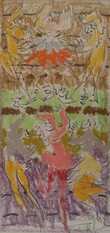 "isimsiz" eseri MUSTAFA AYAZ tarafından 2008 yılında 31x16 cm ölçülerinde Pastel tekniği ile yapılmıştır.
