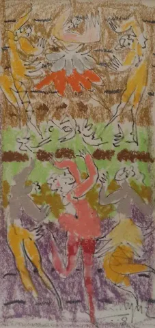 MUSTAFA AYAZ — “isimsiz”, 2008 "isimsiz" eseri MUSTAFA AYAZ tarafından 2008 yılında 31x16 cm ölçülerinde Pastel tekniği ile yapılmıştır.