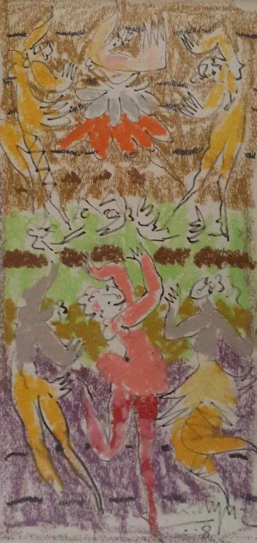 "isimsiz" eseri MUSTAFA AYAZ tarafından 2008 yılında 31x16 cm ölçülerinde Pastel tekniği ile yapılmıştır.