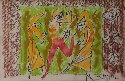 MUSTAFA AYAZ — “isimsiz”, 2008 "isimsiz" eseri MUSTAFA AYAZ tarafından 2008 yılında 17x25 cm ölçülerinde Pastel tekniği ile yapılmıştır.