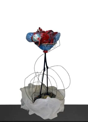 "Zavallı Telli Turna" eseri MARİA BERENT tarafından 2005 yılında 65x30x30 cm ölçülerinde Seramik, Tel tekniği ile yapılmıştır.
