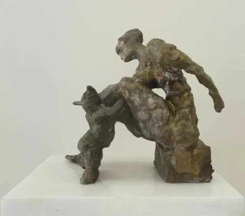 "Hamam-7" eseri METİN YURDANUR tarafından 28x15x25 cm ölçülerinde Bronz tekniği ile yapılmıştır.