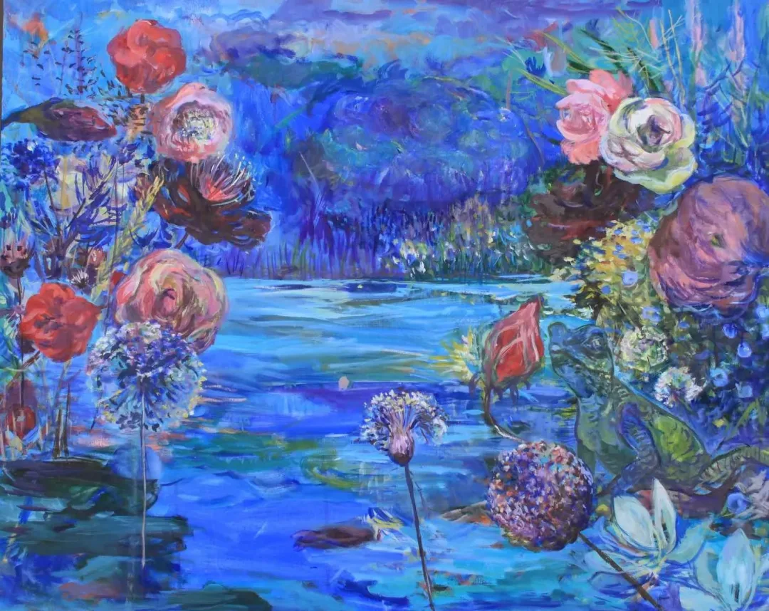 yakınlaştır "Mavi Cennet" eseri NİL KÖKEN tarafından 2013 yılında 80x100 cm ölçülerinde Tuval üzeri yağlı boya tekniği ile yapılmıştır.