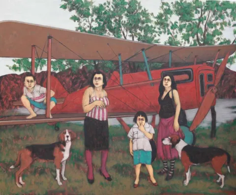 "İsimsiz" eseri ORHAN UMUT tarafından 2015 yılında 126x150 cm ölçülerinde Tuval üzeri akrilik boya tekniği ile yapılmıştır.