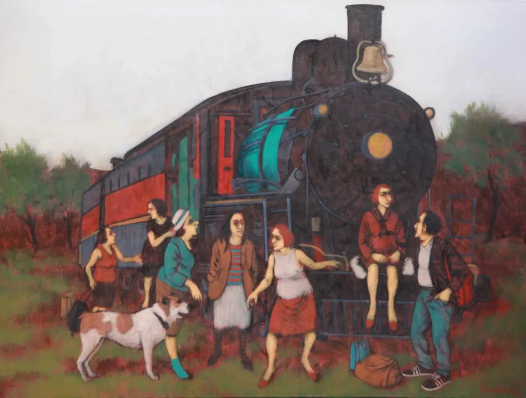 ORHAN UMUT — “İsimsiz”, 2015 "İsimsiz" eseri ORHAN UMUT tarafından 2015 yılında 90x120 cm ölçülerinde Tuval üzeri akrilik boya tekniği ile yapılmıştır.