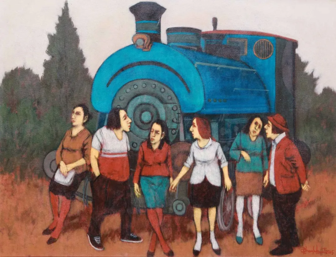 ORHAN UMUT — “İsimsiz”, 2015 "İsimsiz" eseri ORHAN UMUT tarafından 2015 yılında 57x75 cm ölçülerinde Tuval üzeri akrilik boya tekniği ile yapılmıştır.